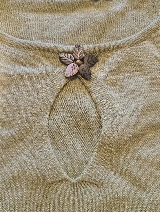 Sigrid Olsen Light Green Women's Sweater. W-82 - Picture 2 of 7